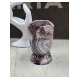 vintage Imperial Glass purple slag glass owl