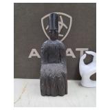 Antique handcrafted wooden monk sculpture wood