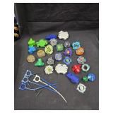 Vtg collection of Beyblade battling spinning tops