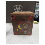 Mcm Vtg Wooden Nesting Rooster Decor