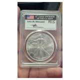 American Silver Eagle UNC 2002 signed