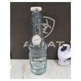 Vtg abso Milk Embossed Cow Glass Milk Jug