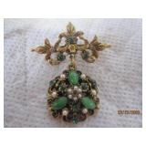 Seed Pearl + Jade Pin | 2