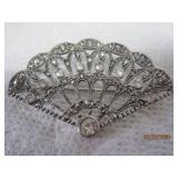Rhinestone Fan Pin | 2 1/4