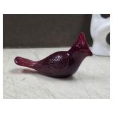 vintage Fenton Art Glass ruby red cardinal