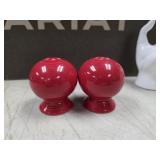 Vtg red Fiesta Salt and Pepper Shakers