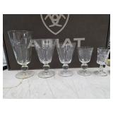 Fostoria crystal glasses starburst pattern