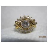 Gold Plated Ornate Ring | 6.5