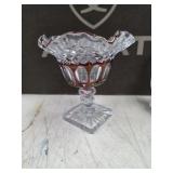 vtg Westmoreland Glass pedestal compote candy