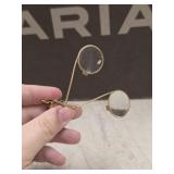 vintage Bausch & Lomb brass clip-on double loupe,