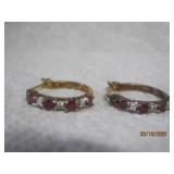 Sterling Ruby Red Earrings | .75