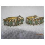 Sterling Peridot Green Earrings | .75