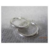Sterling Modern Round Earring | .75