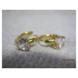 Small Rhinestone Heart Earrings | .50