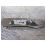 Zippo Cabin Scene Knife USA | 3 1/2