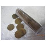 Roll Wheat Pennies 1909-1958