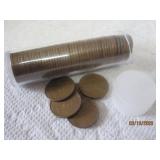 Roll Wheat Pennies 1909-1958