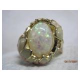 Goldtone Lab Opal Ring | 8.5