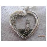 Sterling 'Beacon of Hope' Windmill Heart Necklace
