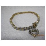 Sterling Tennis Bracelet w/ Heart Charm | 7.5'