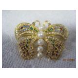 Rhinestone Butterfly Pin | 2.25'