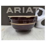 Usa Brown Glaze Stoneware Ribbed Bowl