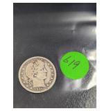 Barber Quarter Dollar 1916 D