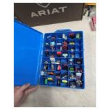 Vtg lot of hotwheels in carrying case