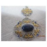 SS316 Lapis w/ Gold accent Necklace | 20