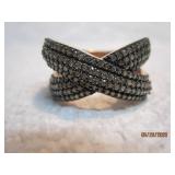 Sterling Pave Cross Ring | 7.5