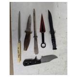 VTG LOT OF FIXED BLADE KNIVES