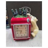 vintage Coca-Cola polar bear bank alarm clock
