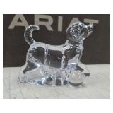 VTG Bohemia Lead Crystal dog figurine