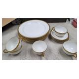 LIMOGES FRANCE J BOYER GOLD LEAF TRIM
