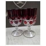 EAPG Doyle Flint Crystal Ruby Flashed Red Block