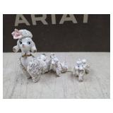 vintage mid-century ceramic poodle figurines
