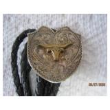 Boho Tie engraved w/ Gold Steer |