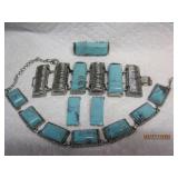 Blue Stone Necklace, Bracelet & earrings | 6' -