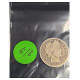 Barber Quarter Dollar 1916 D