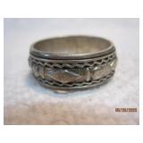 Sterling Southwestern Carved Band Ring | 11