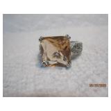 Sterling Pink Gem Stone Ring | 9