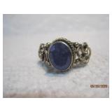 Sterling faceted Gem Ring | 7.5
