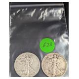 (4) Walking Liberty Halves Various Dates