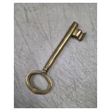 vintage solid brass skeleton key