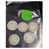 (5) Barber Dimes