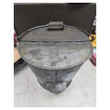 vtg PRR Railroad Galvanized Bucket Coal Scuttle