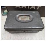 Vtg Union Steel Chest Corporation money box.