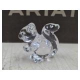 Bohemia Crystal clear glass squirrel figurine