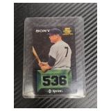 Vtg sony mickey mantle phone card