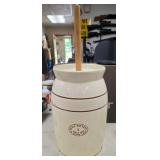 vtg 2pc MIALI POTTERY butter churn Crock
